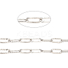 Tarnish Resistant 304 Stainless Steel Textured Paperclip Chains CHS-I009-01P-2