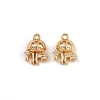 Brass Micro Pave Cubic Zirconia Pendants KK-K407-17G-1