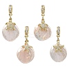 Brass Micro Pave Clear Cubic Zirconia European Dangle Charms PALLOY-JF05895-02-1