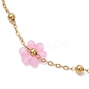 Glass & ABS Plastic Imitation Pearl Beads Link Bracelets BJEW-JB12572-05-4