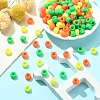 300Pcs 3 Colors Resin European Large Hole Beads RESI-YW0001-35-5