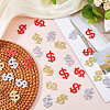 60Pcs 3 Colors Dollar Sign Computerized Embroidery Cloth Self Adhesive Patches PATC-FH0001-30-4