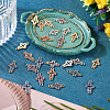 24Pcs 6 Colors Alloy Rhinestone Connector Charms FIND-TA0008-75-5