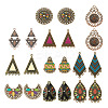 20Pcs 10 Style Tibetan Style Alloy Enamel Chandelier Components Links FIND-TA0001-83-2