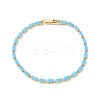 Synthetic Turquoise Tennis Bracelets KK-CBA964F-01G-02-4