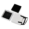 PU Jewelry Set Drawer Boxes with Square Sponge Inside and Texture Paper Rectangle Jewelry Bags ABAG-B009-02B-4