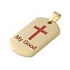 304 Stainless Steel Enamel Pendants STAS-G346-38G-2