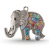 Tibetan Style Alloy Rhinestone Big Pendants LS-ALRI-L048-37AS-1