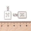 304 Stainless Steel Pave Shell Pendants STAS-G327-01P-N-3