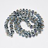Electroplate Glass Beads Strands EGLA-Q083-10mm-A08-2