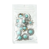 12Pcs 6 Styles Tibetan Style Alloy Pave Imitation Turquoise Pendants FIND-FS0002-81-6