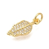 Rack Plating Brass Micro Pave Cubic Zirconia Pendants ZIRC-F142-36G-2
