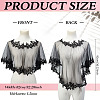 Detachable Polyester Bridal Lace Shawls AJEW-WH0696-058A-2