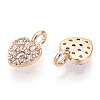 Brass Micro Pave Cubic Zirconia Charms KK-P157-14G-01-NF-2