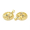 Brass Micro Pave Cubic Zirconia Pendants KK-H441-32G-3