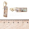 Brass Micro Pave Clear Cubic Zirconia Dangle Earrings EJEW-JE06949-3