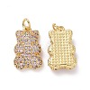 Brass Micro Pave Cubic Zirconia Pendants ZIRC-F134-23G-04-1