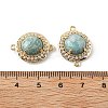 Natural Amazonite Faceted Connector Charms G-H323-03G-12-3