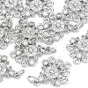 SHEGRACE Brass Pave Clear Cubic Zirconia Flower Chandelier Components Links XGRQ29316-393P-1