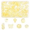 120Pcs 8 Styles Transparent Spray Paint Glass Beads GLAA-FS0002-28-1