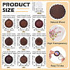 DIY Flat Round Wooden Tray Pendant Making Kits DIY-TA0012-32-4