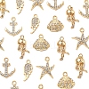 25Pcs 5 Style Alloy Crystal Rhinestone Pendants FIND-FS0004-14-2