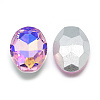 Pointed Back Glass Rhinestone Cabochons RGLA-T018-13x18mm-01-2