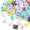 50Pcs UV Plating Opaque Acrylic Beads TACR-SP0001-38-1