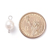 Grade B Natural Cultured Freshwater Pearl Connector Charms PALLOY-JF01496-01-4