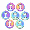 Ion Plating(IP) 201 Stainless Steel Pendants LS-STAS-R114-010-1