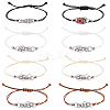 8Pcs 4 Colors 304 Stainless Steel Macrame Pouch Bracelet Making for Stone Holder AJEW-PH0011-84-1