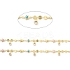 Enamel Star with Evil Eye & Brass Flat Round Link Chains CHC-C003-01G-02-2