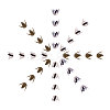 4-Petal Iron Flower Bead Caps IFIN-CJ0001-20-5