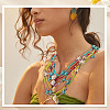 5Pcs 5 Colors Summer Natural Cowrie Shell Pendant Necklaces NJEW-CY0001-04-5