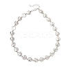 CCB Plastic Heart Beaded Necklaces NJEW-JN05841-01-4