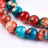 Synthetic Fossil Beads Strands G-L028-6mm-05-3