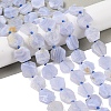 Natural Blue Lace Agate Beads Strands G-NH0001-E01-01-1
