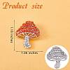 Cubic Zirconia Mushroom Brooch JBR102C-5