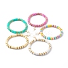 Handmade Polymer Clay Beads Stretch Bracelets BJEW-JB06488-1