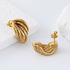 Geometric 304 Stainless Steel Stud Earrings for Women PP5518-3