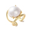 Rack Plating Brass Open Cuff Rings RJEW-M172-05G-5