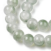 Crackle Baking Paint Imitation Jade Glass Beads Strands X1-DGLA-T003-8mm-06-2