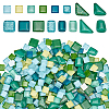 Green Series Glass Mosaic Cabochons GLAA-WH0032-10A-1