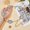 1Pc Tibetan Style Alloy Oval & Cattle Skull Head Link Chain Waist Belly Body Chains for Women AJEW-DC0003-23AS-3