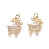 Brass Charms X-ZIRC-L087-017G-1