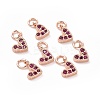 Brass Micro Pave Cubic Zirconia Charms LS-RB-I078-66RG-01-NR-1