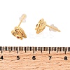 Brass Micro Pave Cubic Zirconia Heart Stud Earrings EJEW-C158-03G-5