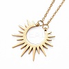 Ion Plating(IP) 304 Stainless Steel Pendant Necklaces LS-NJEW-Z007-01G-1
