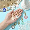 Teardrop with Evil Eye Alloy Enamel Pendant Decorations HJEW-YW00017-01-5