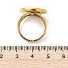 Flat Round 304 Stainless Steel White Shell Cuff Rings for Women RJEW-G346-02G-02-5